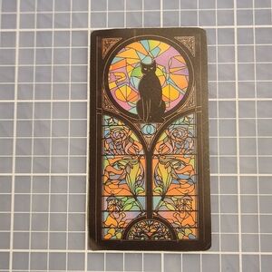 10/$10 Sticker Stained Glass Black Cat Theme Wicca Witchy Goth